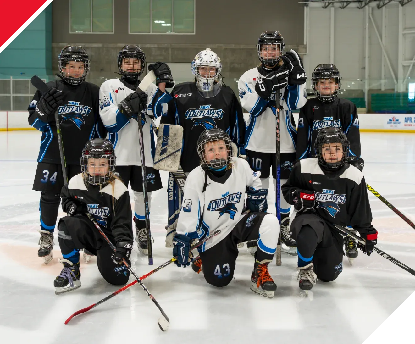 Minor hockey team sponsored by The Tile Guy